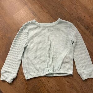 Girls waffle crop long sleeve
